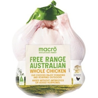 Woolworths Macro free range australian fresh whole plain chicken – from the meat dept offer