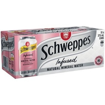 Woolworths Schweppes infused mineral water 10 x 375ml offer
