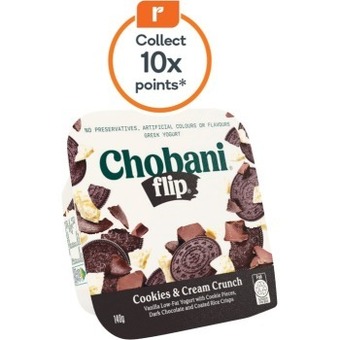 Woolworths Chobani flip yogurt 140g – from the fridge offer