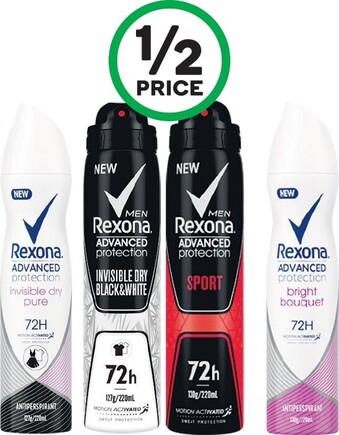 Woolworths Rexona Advanced Aerosol Deodorant 220ml offer
