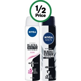 Woolworths Nivea antiperspirant aerosol deodorant 250ml offer