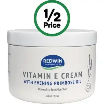 Woolworths Redwin cream vitamin e 330g offer