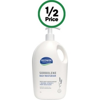 Woolworths Redwin sorbolene daily moisturiser 1.1 litre offer