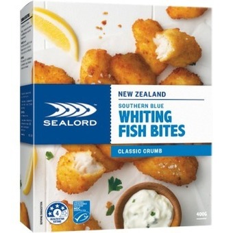 Woolworths Sealord southern blue whiting or hoki fish bites 400g offer
