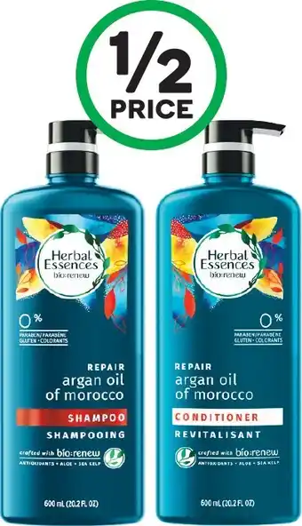 Woolworths Herbal Essences Shampoo or Conditioner 600ml offer