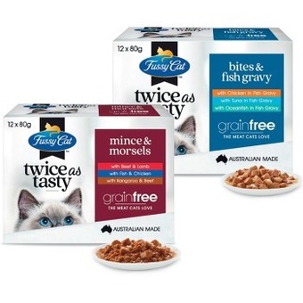 Woolworths Fussy cat wet cat food pk 12 x 80g offer
