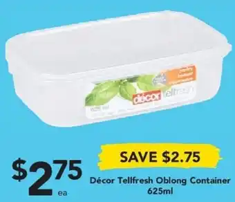 Drakes Décor Tellfresh Oblong Container 625ml offer