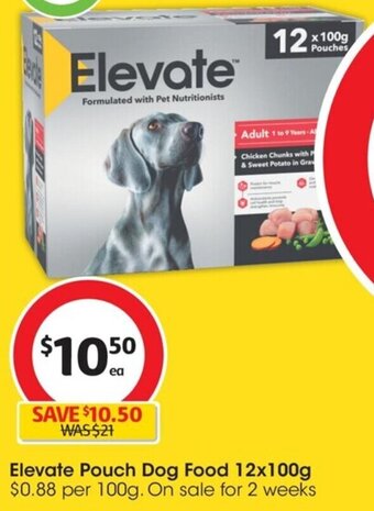 Coles Elevate Pouch Dog Food 12x100g offer