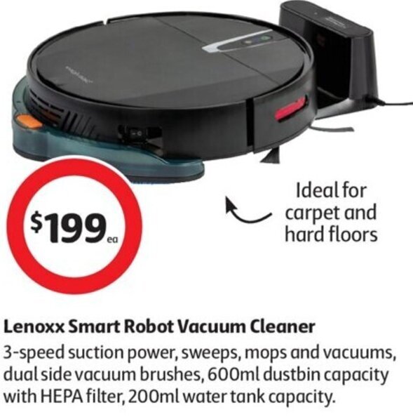 Lenoxx Smart Robot Vacuum Cleaner offer at Coles