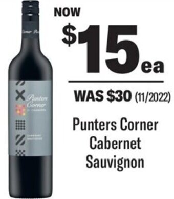 Coles Punters Corner Cabernet Sauvignon offer