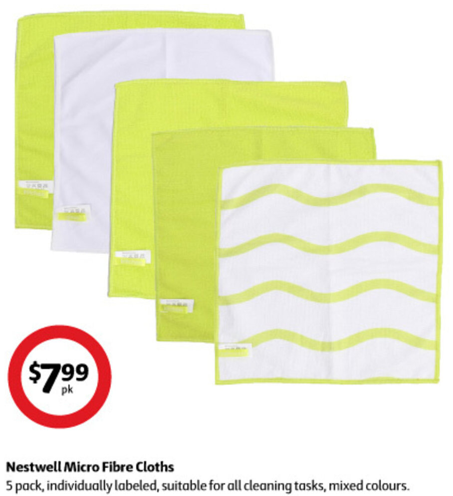 Nestwell Micro Fibre Cloths offer at Coles