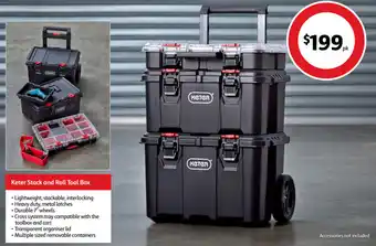 Coles Keter Stack and Roll Tool Box offer
