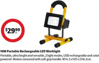 Coles 10W Portable Rechargeable LED Worklight offer