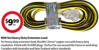 Coles ROK 5m Heavy Duty Extension Lead offer