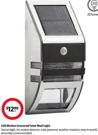 Coles LED Motion Sensored Solar Wall Light offer