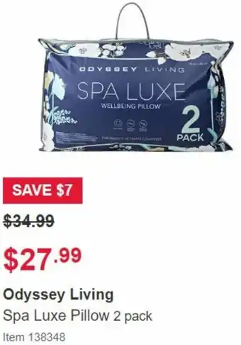 Odyssey Living Spa Luxe Pillow 2 Pack