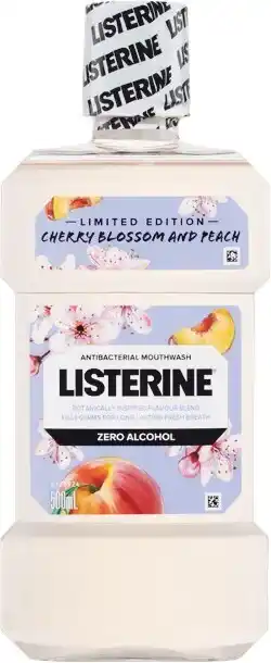 Woolworths NEW Listerine Cherry Blossom and Peach Mouthwash 500ml offer
