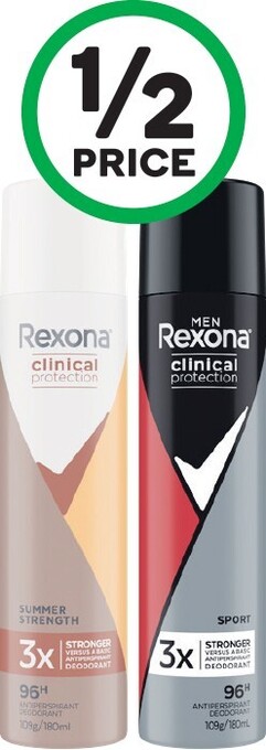 Woolworths Rexona Clinical Antiperspirant Deodorant 180ml offer
