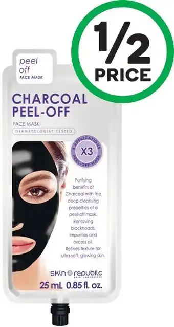 Woolworths Skin Republic Facial Charcoal Peel-Off Mask 25ml offer