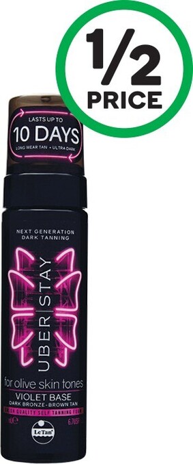 Woolworths Le Tan Uber Stay Self Tanning Foam 200ml offer