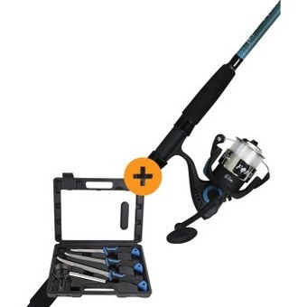 BCF Pryml force spin combo & fish cleaning knife kit pack offer