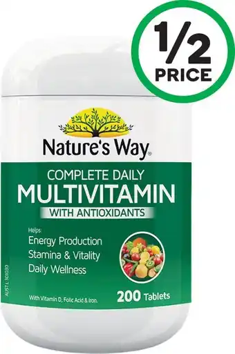 Woolworths Nature&#039;s Way Complete Daily Multivitamin Tablets Pk 200* offer
