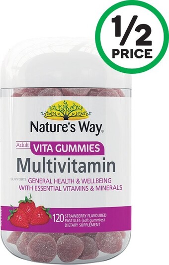Woolworths Nature&#039;s Way Vita Gummies For Adults Multivitamin Pk 120* offer