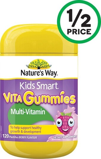 Woolworths Nature&#039;s Way Kids Smart Vita Gummies Multi-Vitamin Pk 120* offer