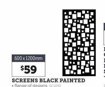 Stratco Screens black painted offer