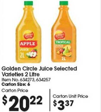 Campbells Wholesale Golden circle juice offer
