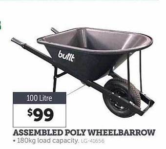 Stratco Assembled poly wheelbarrow offer