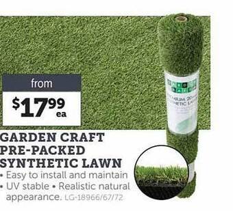 Stratco Garden craft pre-packed synthetic lawn offer