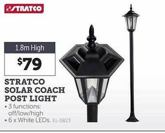 Stratco solar coach post light