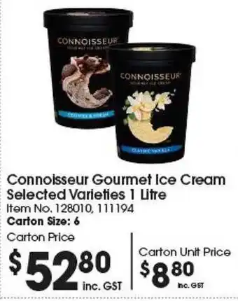 Campbells Wholesale Connoisseur gourmet ice cream offer