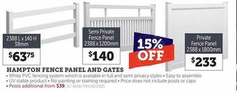 Stratco Hampton fence panel and gates offer