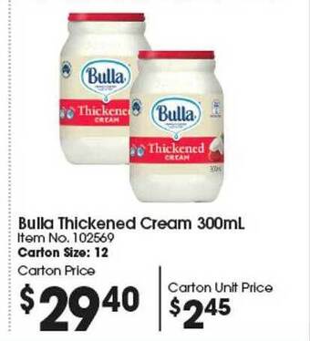 Bulla thickened cream