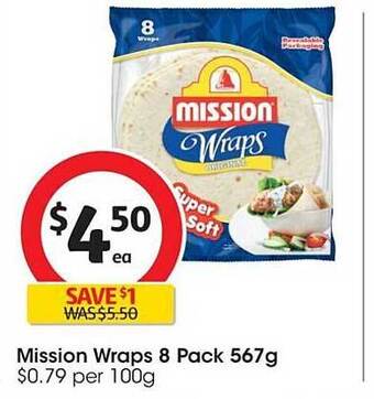 Coles Mission wraps offer