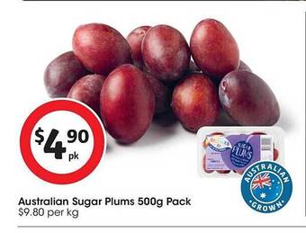 Coles Australian sugar plums offer