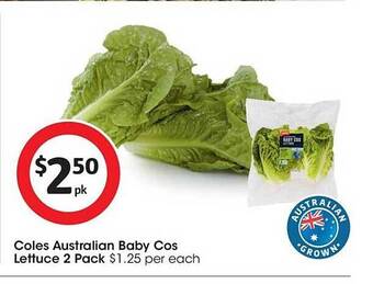 Coles Coles australian baby cos lettuce offer