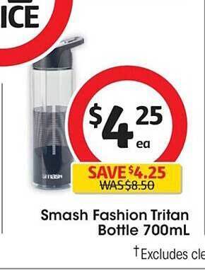 Coles Smash fashion tritan bottle 700ml offer