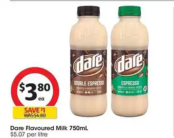 Coles Dare flavoured milk offer
