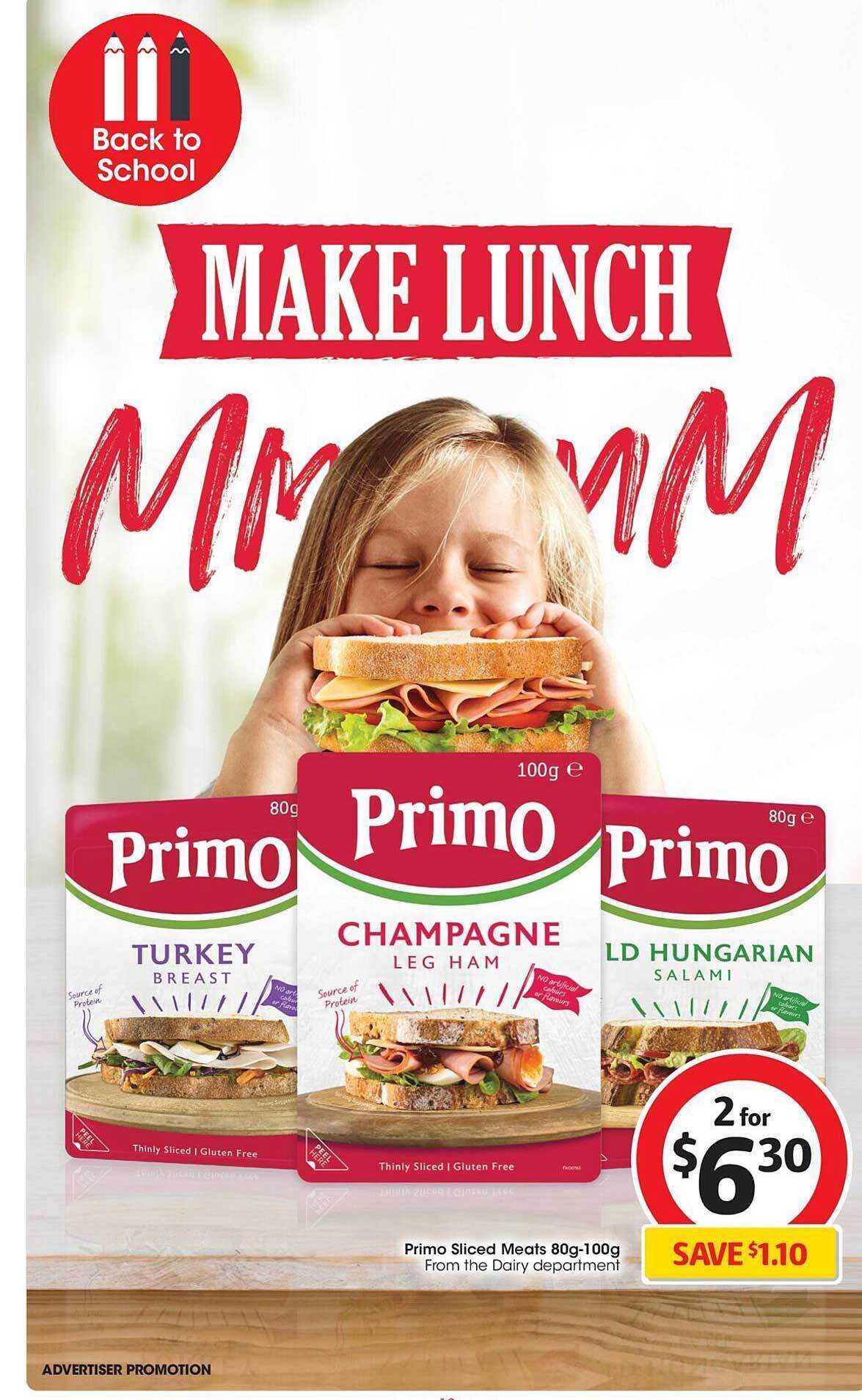 Primo sliced meats offer at Coles