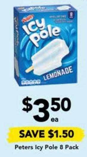Drakes Peters icy pole 8 pack offer