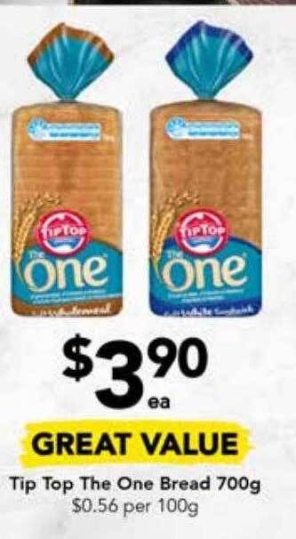 Drakes Tip top the one bread offer