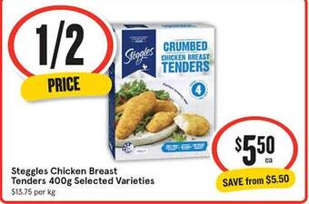 IGA Steggles chicken breast tenders offer