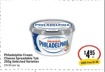 IGA Philadelphia cream cheese spreadable tub offer