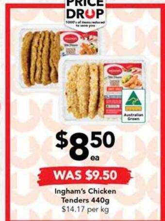 Drakes Ingham's chicken tenders offer