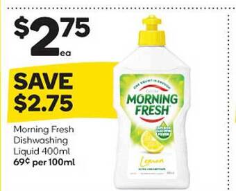 Woolworths Morning fresh dishwashing liquid offer