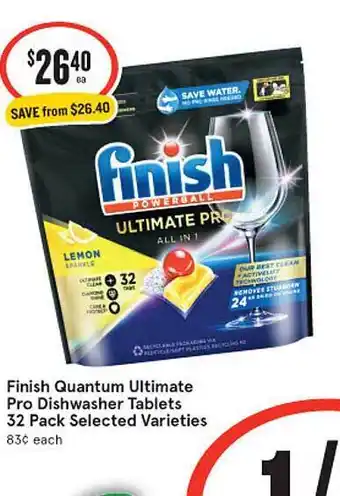 IGA Finish quantum ultimate pro dishwasher tablets offer