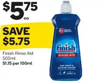 Woolworths Finish rinse aid offer